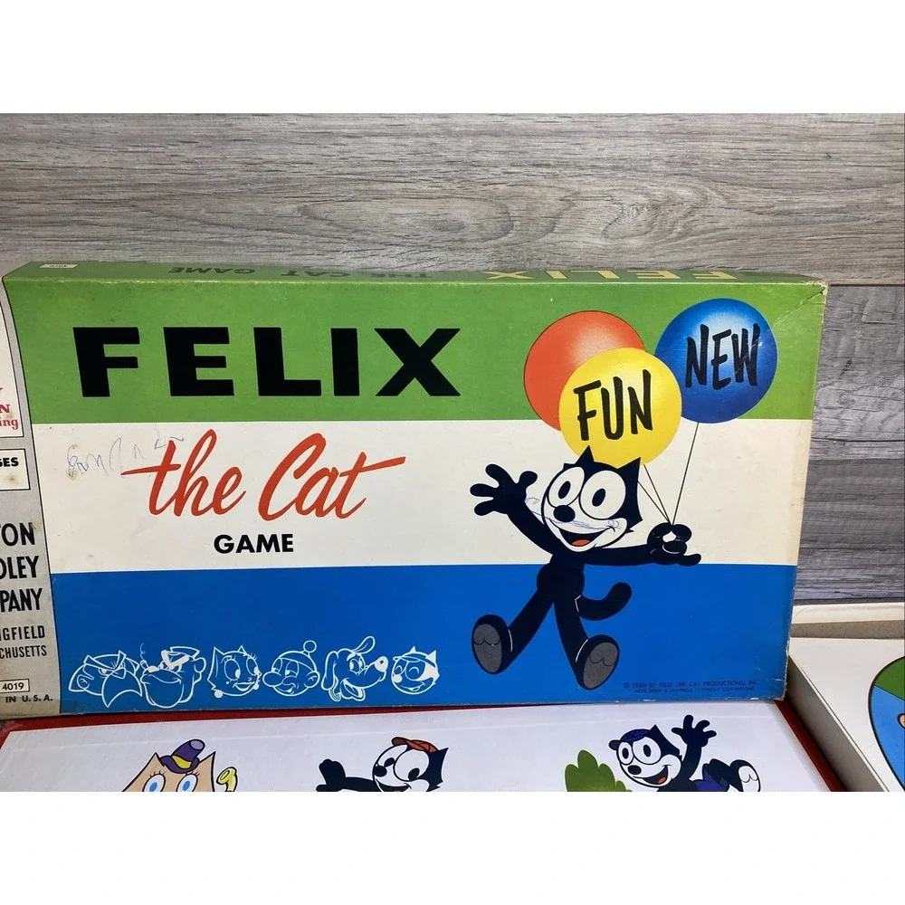 VTG 1968 Felix the Cat Board Game w Box Complete by Milton Bradley Complete